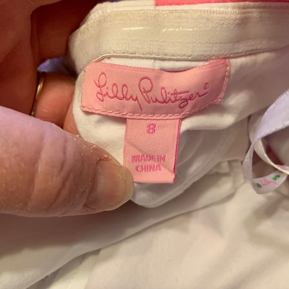 Lilly Pulitzer Strapless Tie Back Mini dress floral size 8 - Picture 7 of 13